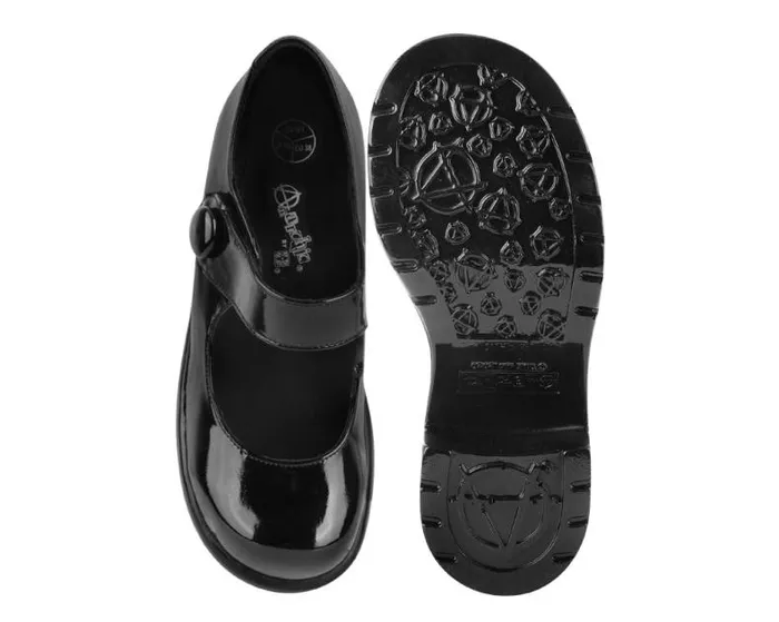 TUK Shoes Platforms Women Black Liquid Bubble Mary Jane Platform