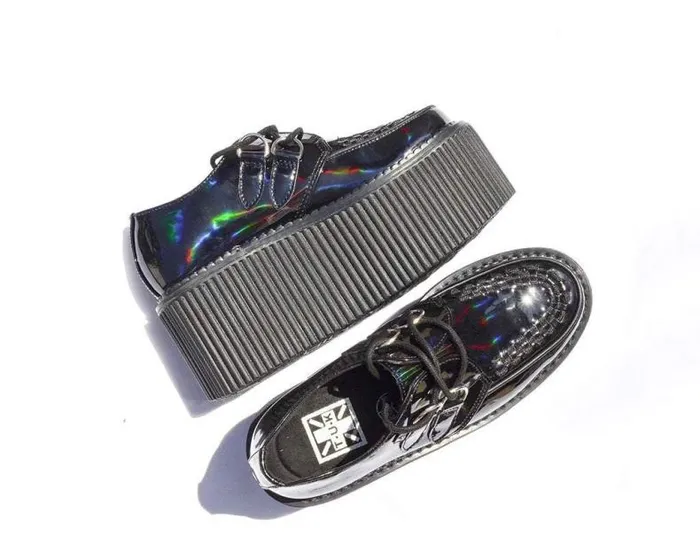 TUK Shoes Platforms Women Black Patent Classic Stratocreeper TUK Shoes Platforms Women Black Patent Classic Stratocreeper