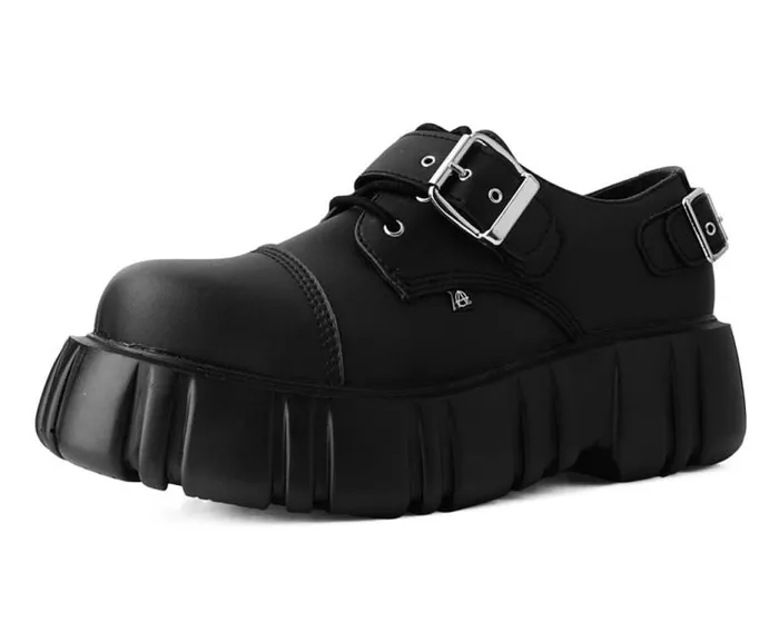TUK Shoes Platforms Women Black TUKskin 2Buckle Anarchic Airship Gibson