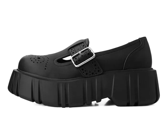 TUK Shoes Platforms Women Black TUKskin TBar Anarchic Airship Brogue TUK Shoes Platforms Women Black TUKskin TBar Anarchic Airship Brogue