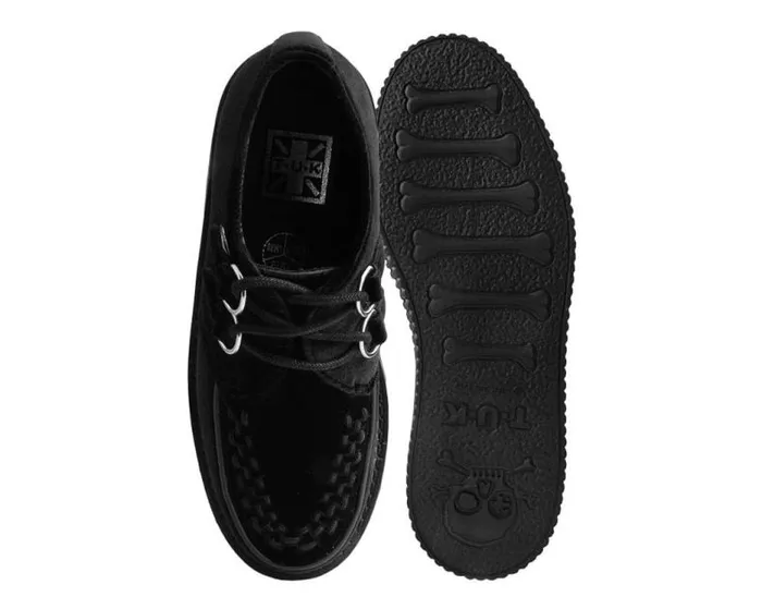TUK Shoes Platforms Women Black Velvet Stratocreeper TUK Shoes Platforms Women Black Velvet Stratocreeper