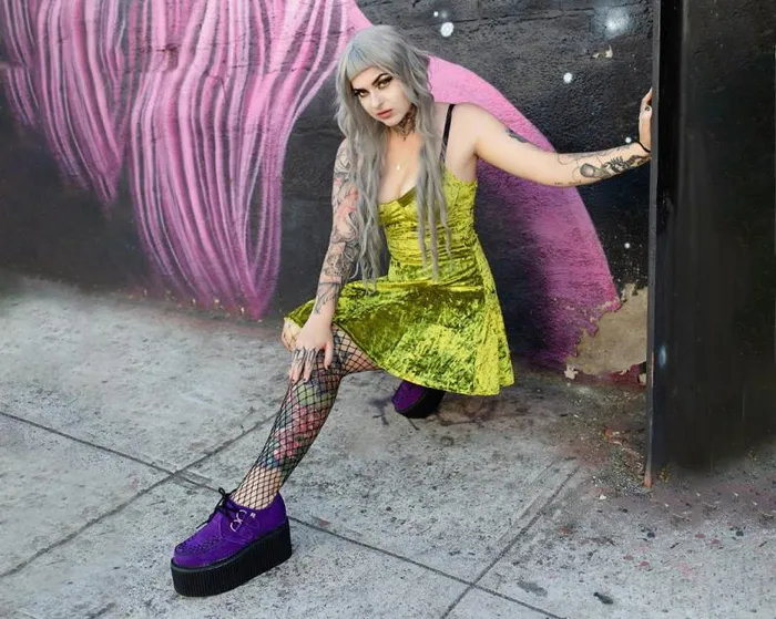 TUK Shoes Platforms Women Purple Suede Classic Stratocreeper TUK Shoes Platforms Women Purple Suede Classic Stratocreeper