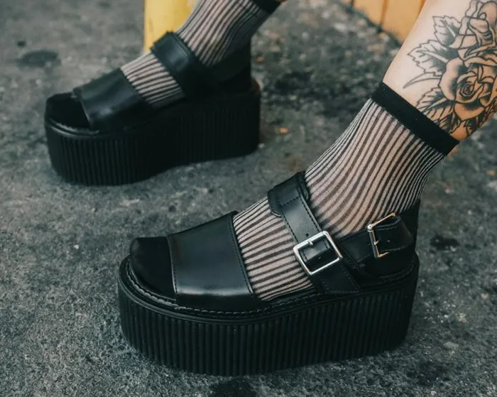 TUK Shoes Sandals Women Black BrushOff Strato Sandal TUK Shoes Sandals Women Black BrushOff Strato Sandal