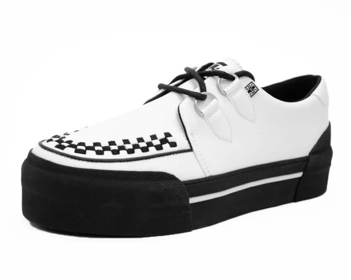 TUK Shoes Sneakers Women White TUKskin Platform Creeper Sneaker