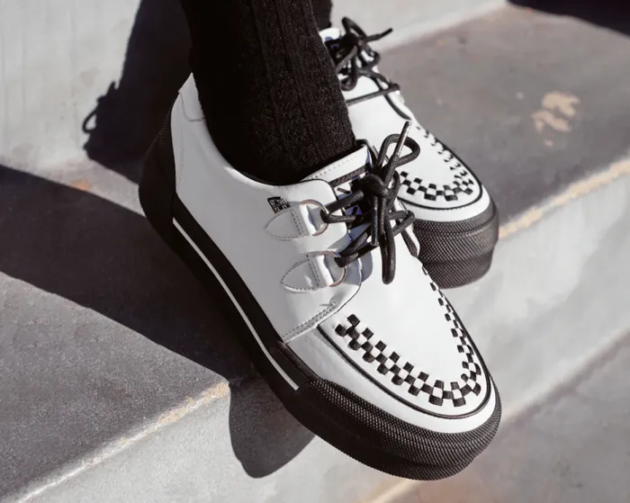 TUK Shoes Sneakers Women White TUKskin Platform Creeper Sneaker TUK Shoes Sneakers Women White TUKskin Platform Creeper Sneaker
