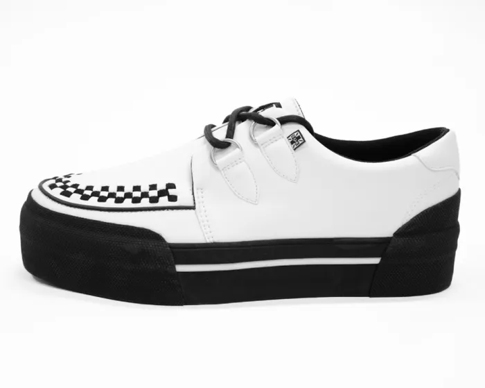 TUK Shoes Sneakers Women White TUKskin Platform Creeper Sneaker TUK Shoes Sneakers Women White TUKskin Platform Creeper Sneaker