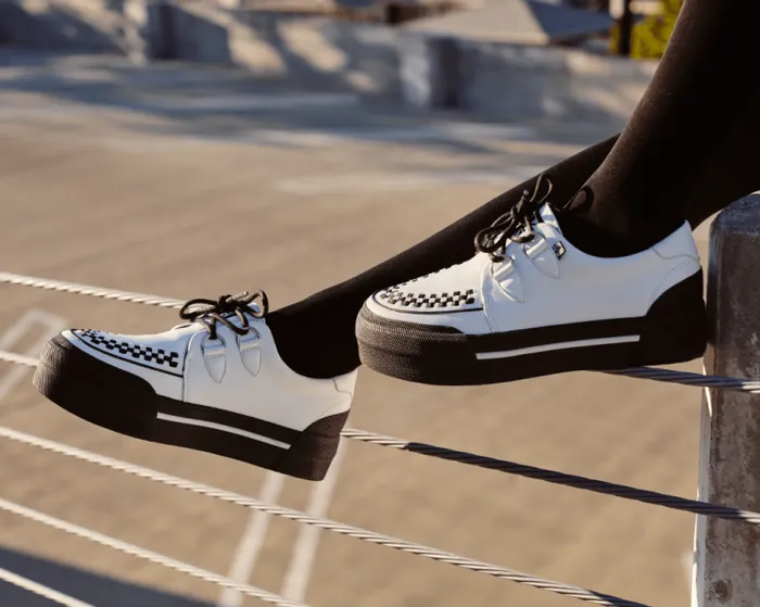 TUK Shoes Sneakers Women White TUKskin Platform Creeper Sneaker TUK Shoes Sneakers Women White TUKskin Platform Creeper Sneaker