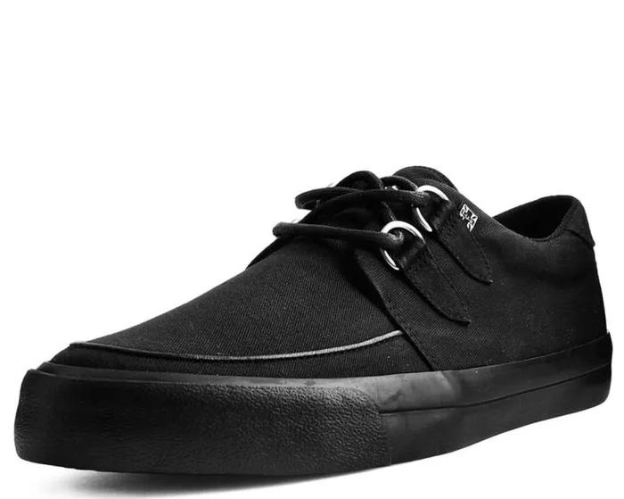 TUK Shoes Vegan Men Black Basic Twill DRing Vegan Sneakers