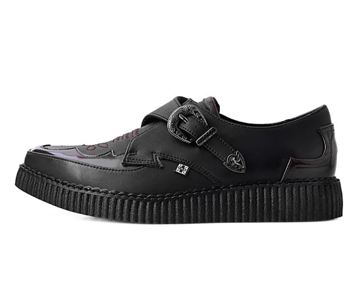 TUK Shoes Vegan Women Burgundy RubOff Western Pointed Creeper TUK Shoes Vegan Women Burgundy RubOff Western Pointed Creeper