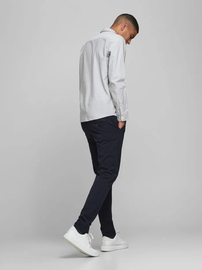 Tailoring JACK and JONES Mens OFFORD SHIRT Grey Grey Melange