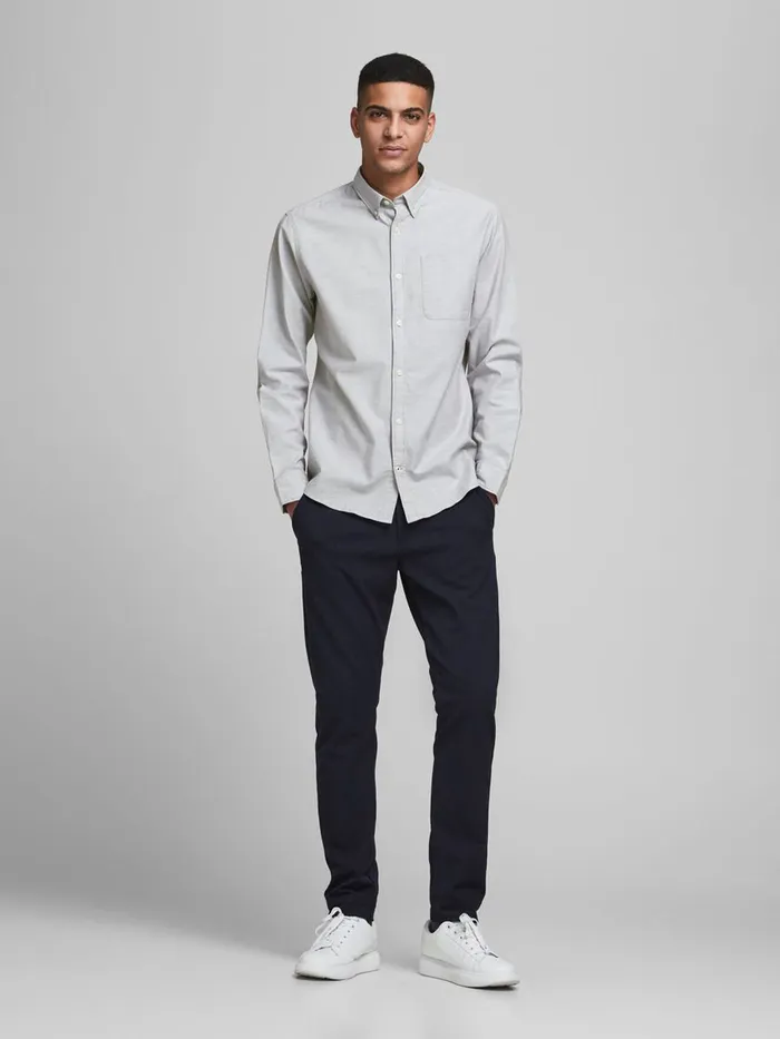 Tailoring JACK and JONES Mens OFFORD SHIRT Grey Grey Melange