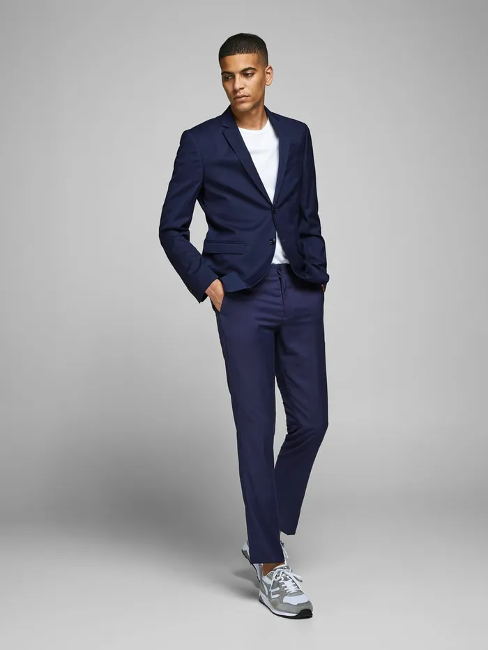 Tailoring JACK and JONES Mens SUPER SLIM BLAZER Blue Medieval Blue