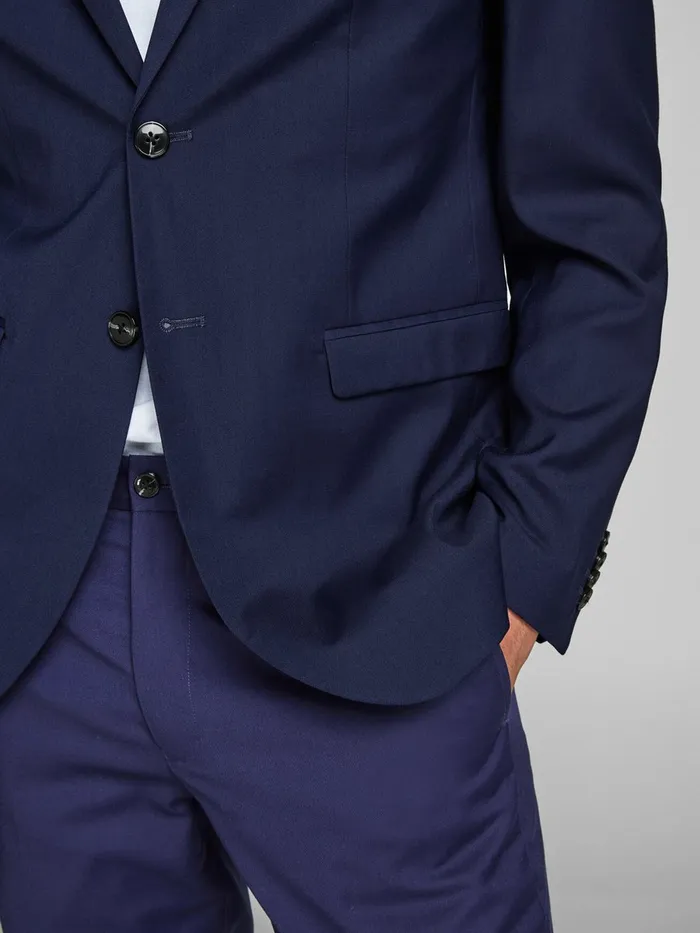 Tailoring JACK and JONES Mens SUPER SLIM BLAZER Blue Medieval Blue