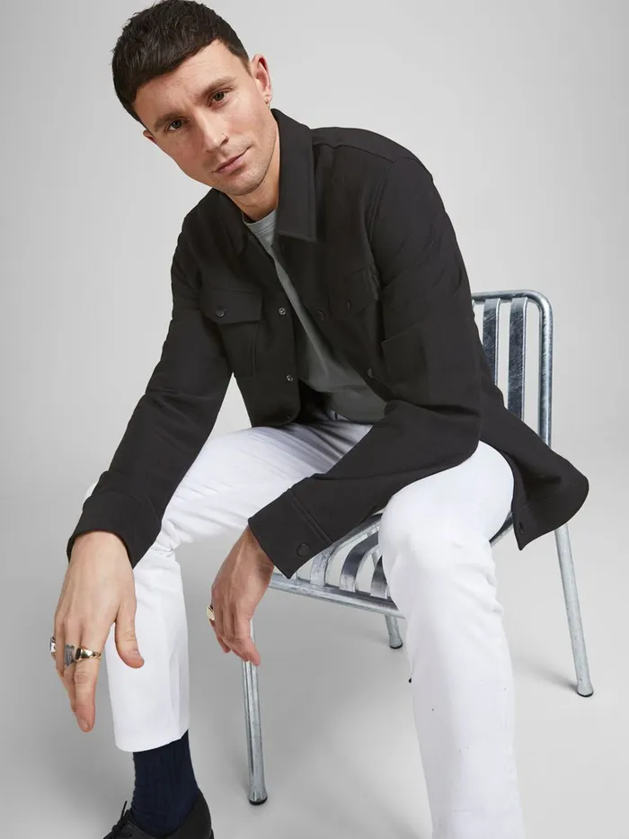 Tailoring JACK and JONES Mens SWEAT TRUCKER JACKET Black Black