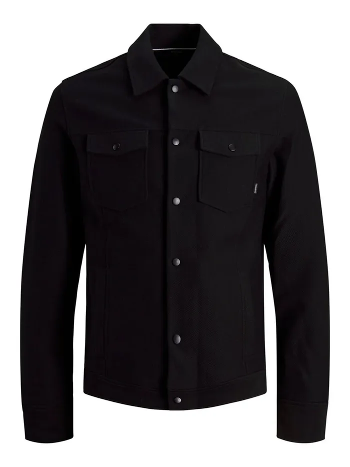 Tailoring JACK and JONES Mens SWEAT TRUCKER JACKET Black Black