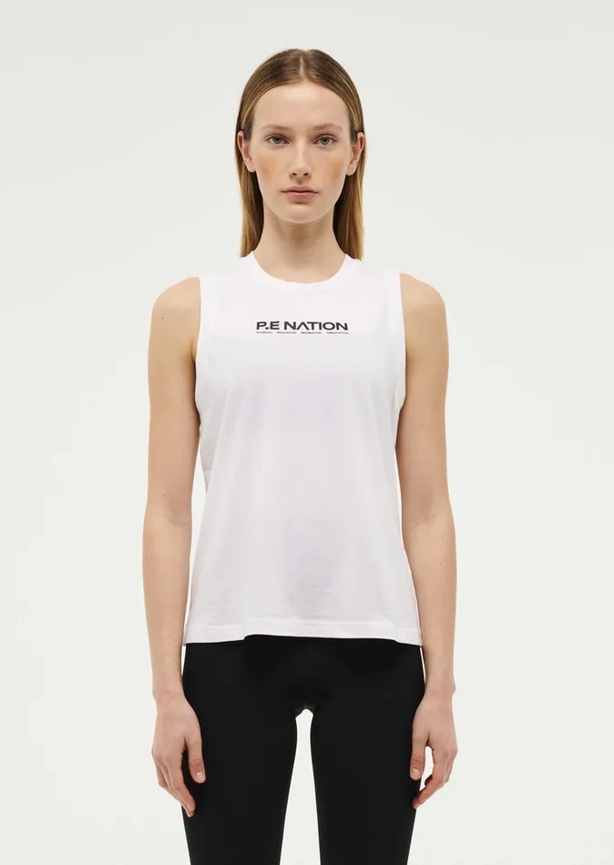 Tanks PE Nation Women SHUFFLE TANK IN OPTIC WHITE