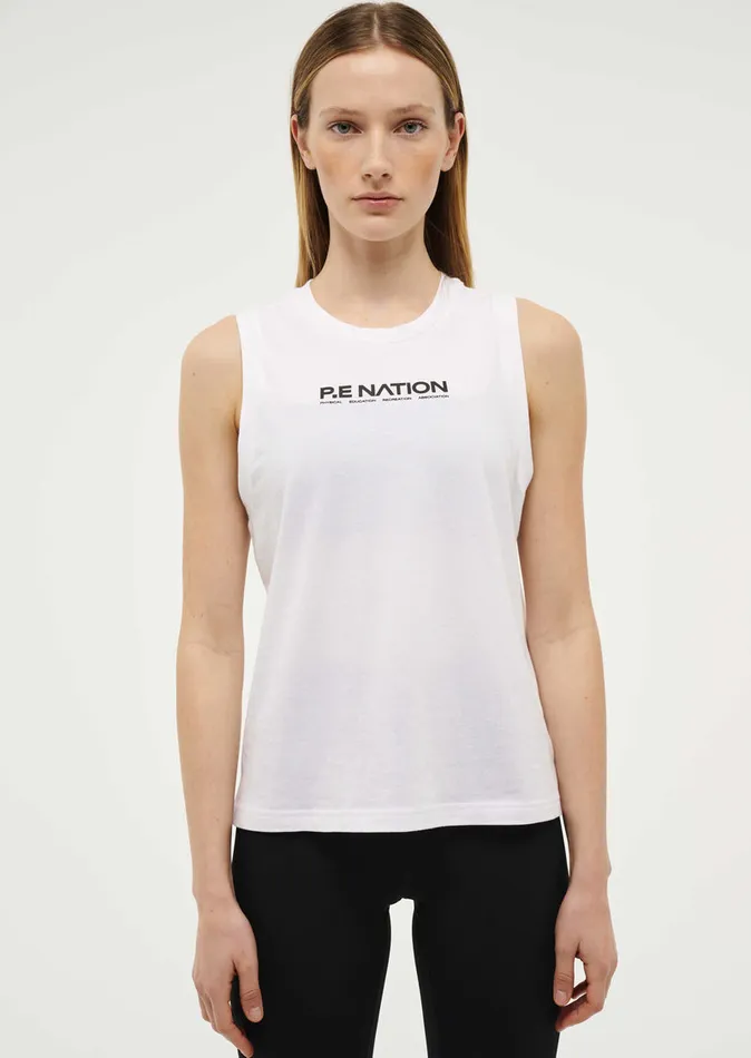 Tanks PE Nation Women SHUFFLE TANK IN OPTIC WHITE
