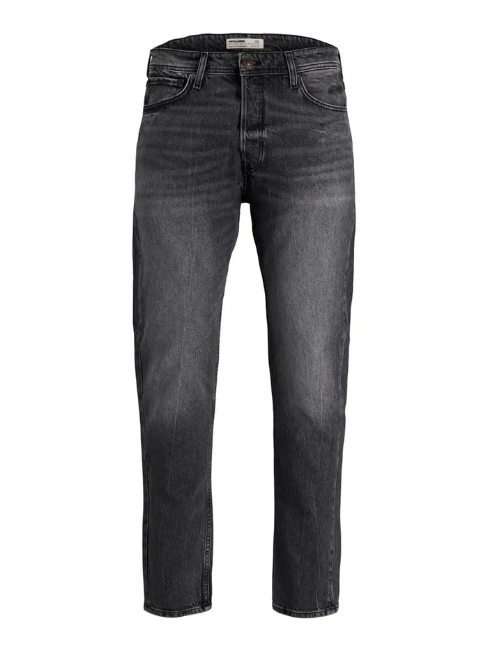 Tapered Jeans JACK and JONES Mens FRED ORIGINAL CJ 515 TAPERED FIT JEANS Grey Black Denim