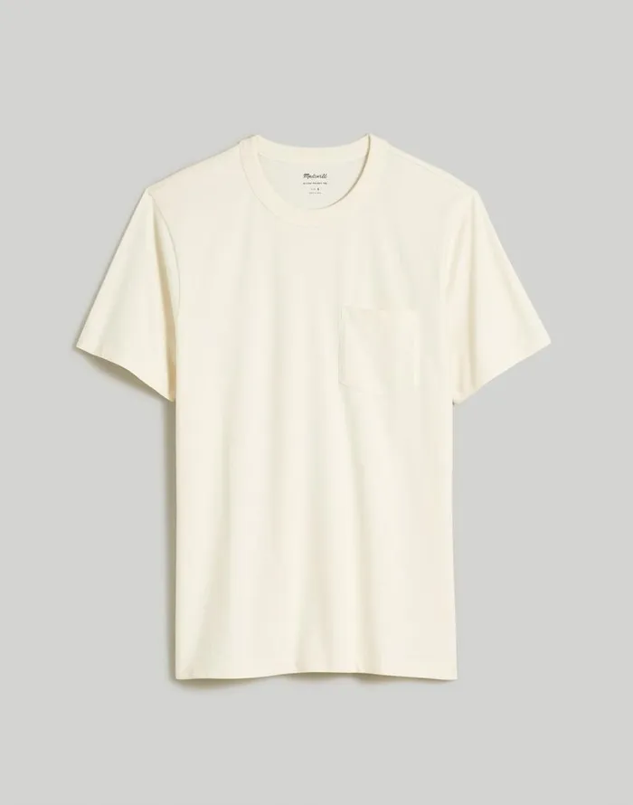 Tees Men Madewell GarmentDyed Allday Crewneck Pocket Tee Lighthouse