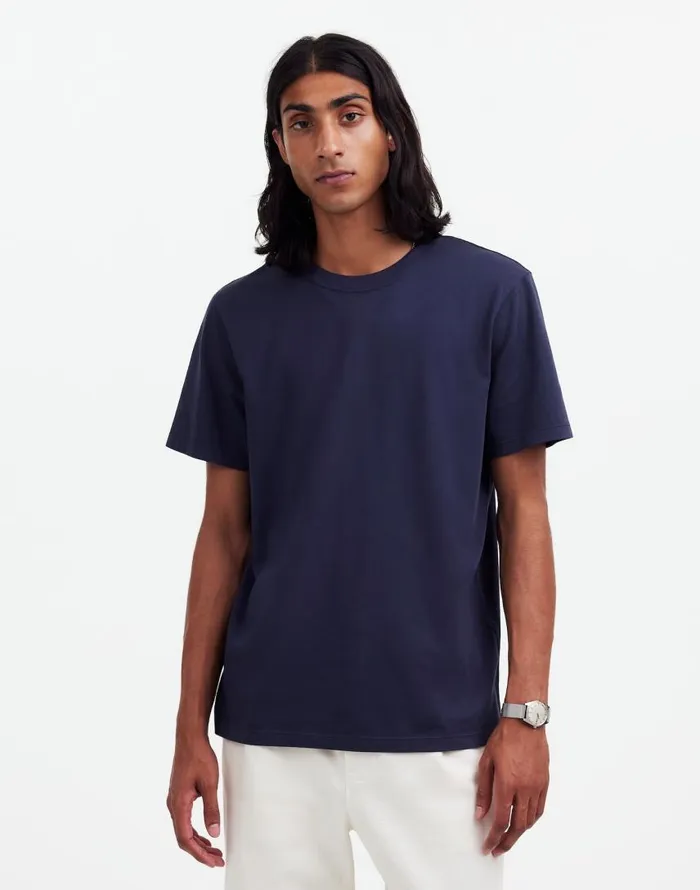 Tees Men Madewell GarmentDyed Allday Crewneck Tee Twilight