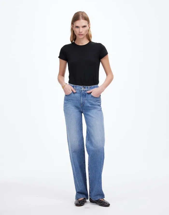 Tees Women Madewell Essential Fit Tee Jet Black