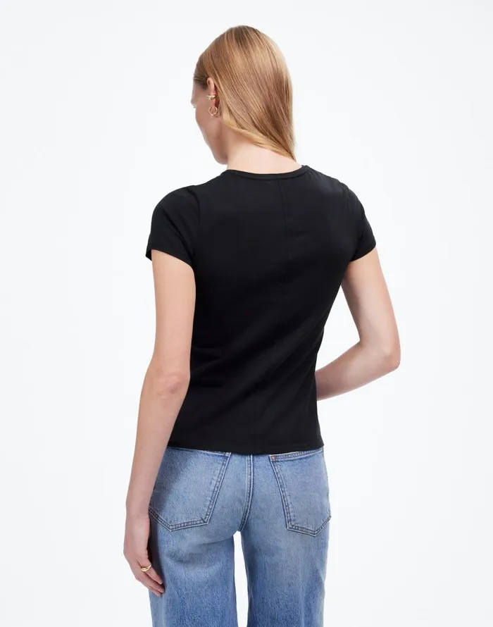Tees Women Madewell Essential Fit Tee Jet Black