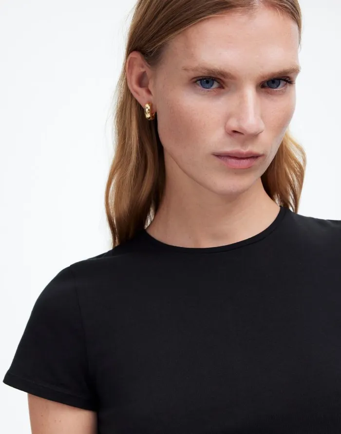 Tees Women Madewell Essential Fit Tee Jet Black