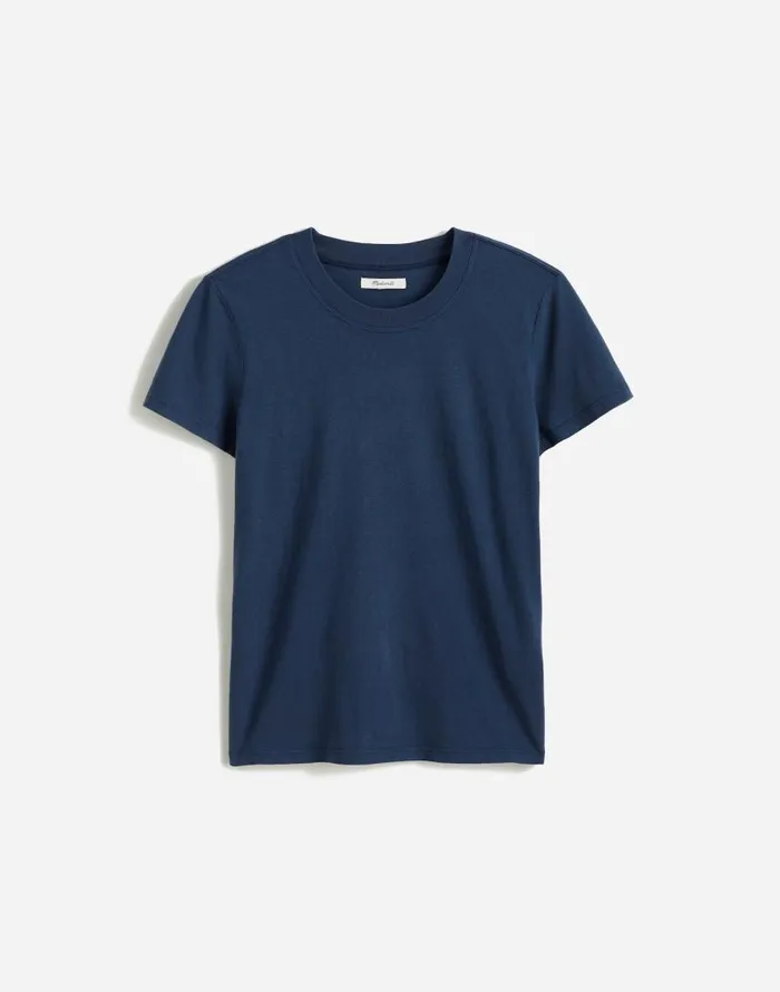 Tees Women Madewell Premium Standard 01 The Shrunken Tee Nighttime