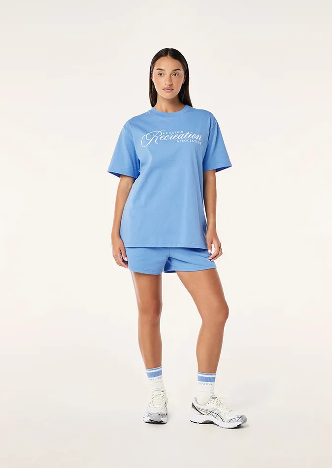 Tees Women PE Nation DOWNTIME SHORT SLEEVE TEE IN CORNFLOWER BLUE