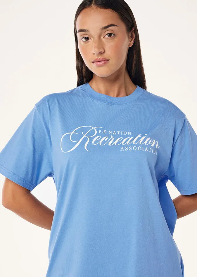 Tees Women PE Nation DOWNTIME SHORT SLEEVE TEE IN CORNFLOWER BLUE