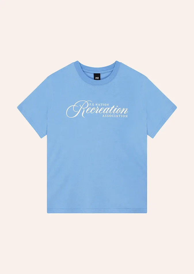 Tees Women PE Nation DOWNTIME SHORT SLEEVE TEE IN CORNFLOWER BLUE