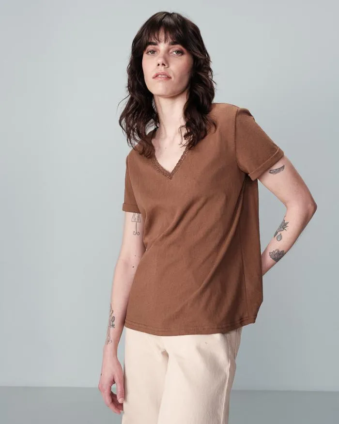 TEESHIRT CHOCOLAT NOA Shop Grace and Mila ShortSleeves Tshirts
