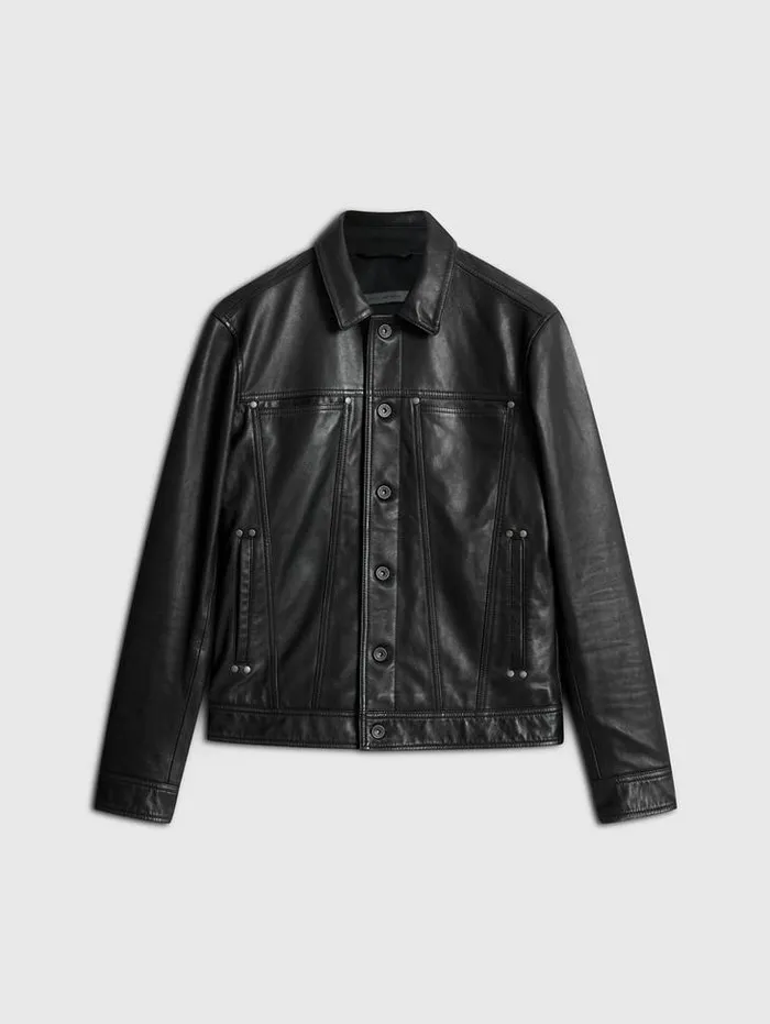 TERRANCE TRUCKER JACKET Black Men John Varvatos Coats And Jackets
