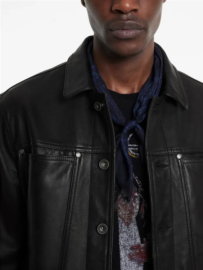 TERRANCE TRUCKER JACKET Black Men John Varvatos Coats And Jackets