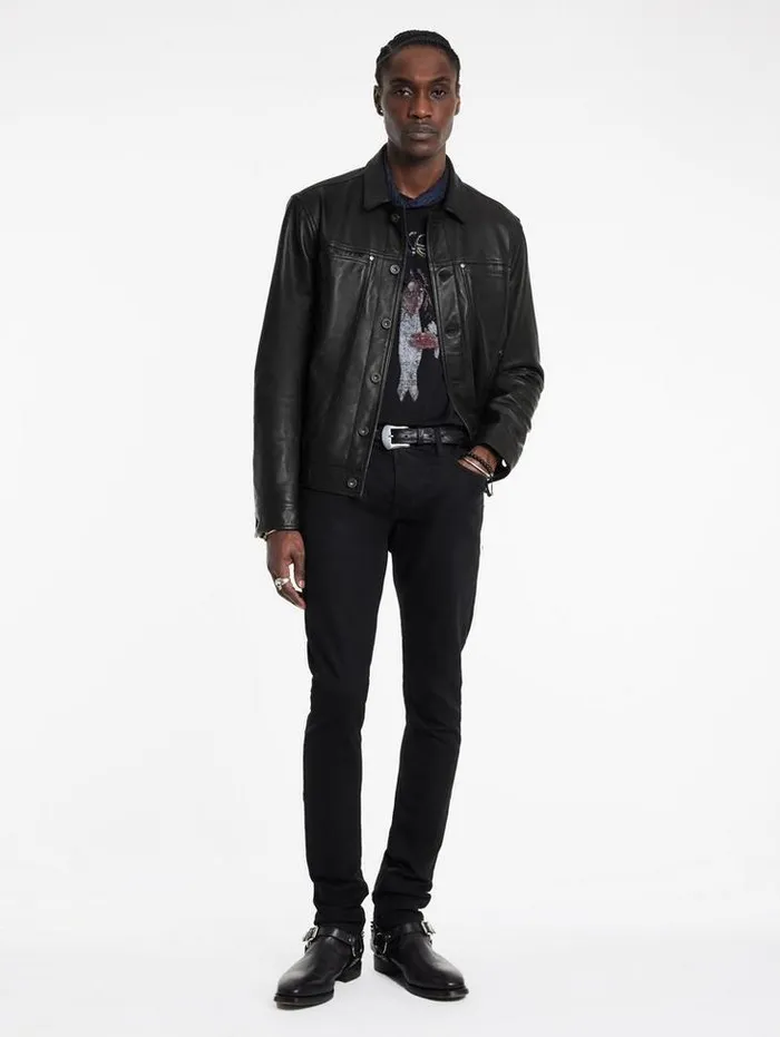 TERRANCE TRUCKER JACKET Black Men John Varvatos Coats And Jackets