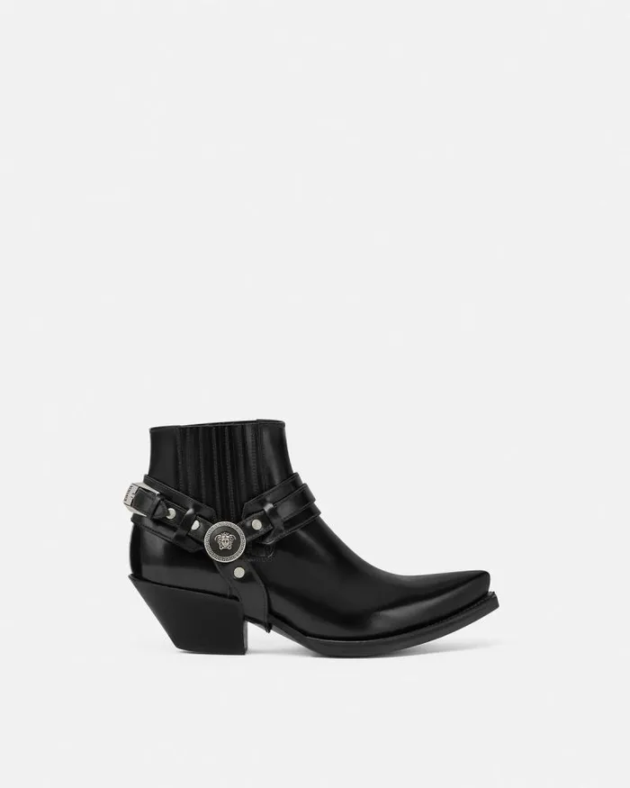 Texano Ankle Boots 50 Mm Black Women Versace Boots