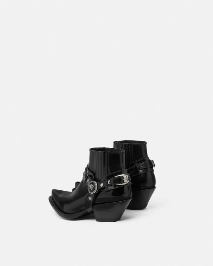 Texano Ankle Boots 50 Mm Black Women Versace Boots