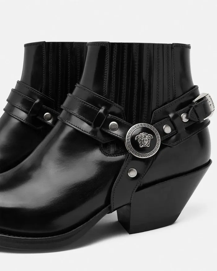Texano Ankle Boots 50 Mm Black Women Versace Boots