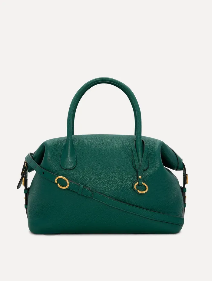 The Dahlia Bottle Green Women Oscar De La Renta Signature Handbags