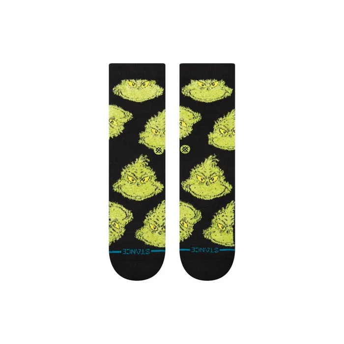 The Grinch X Stance Crew Socks Mean One 8211 Black MenWomen Stance Crew