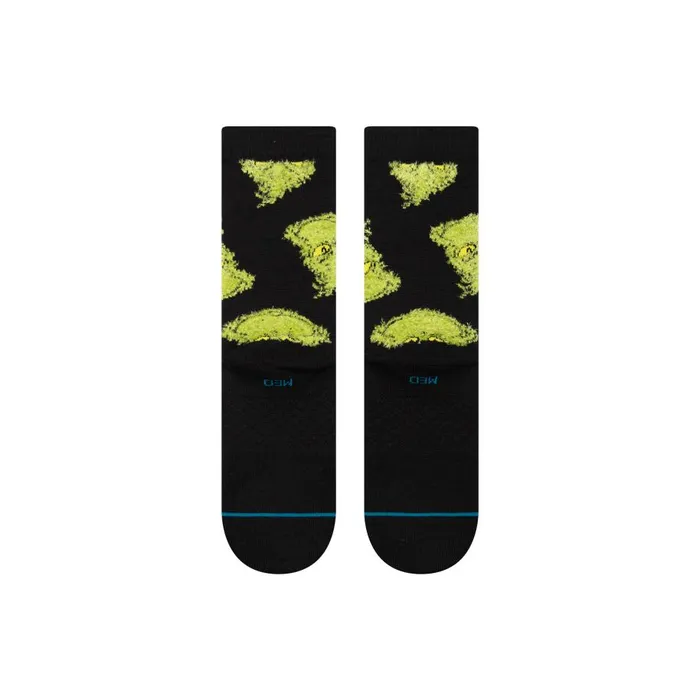 The Grinch X Stance Crew Socks Mean One 8211 Black MenWomen Stance Crew