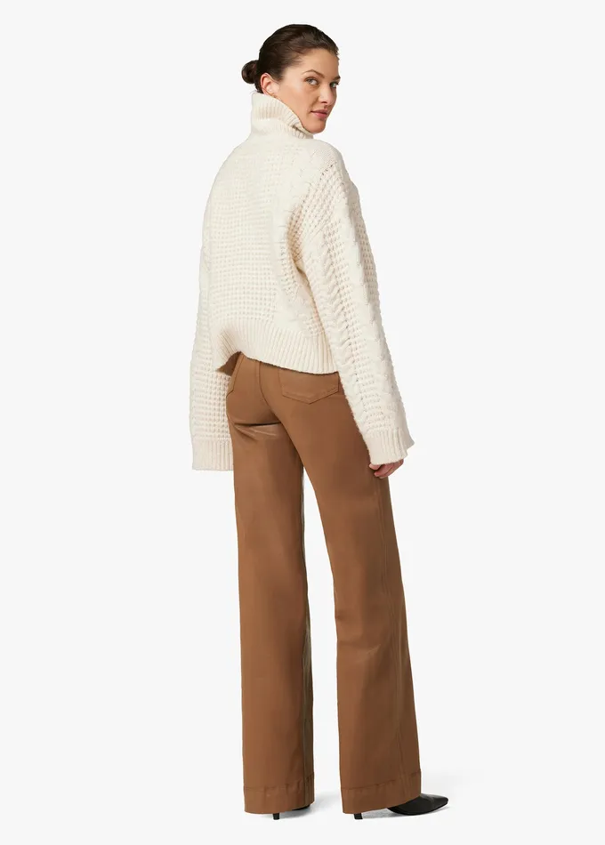 THE MIA Leather Brown Women Wide Leg Joe8217s Jeans