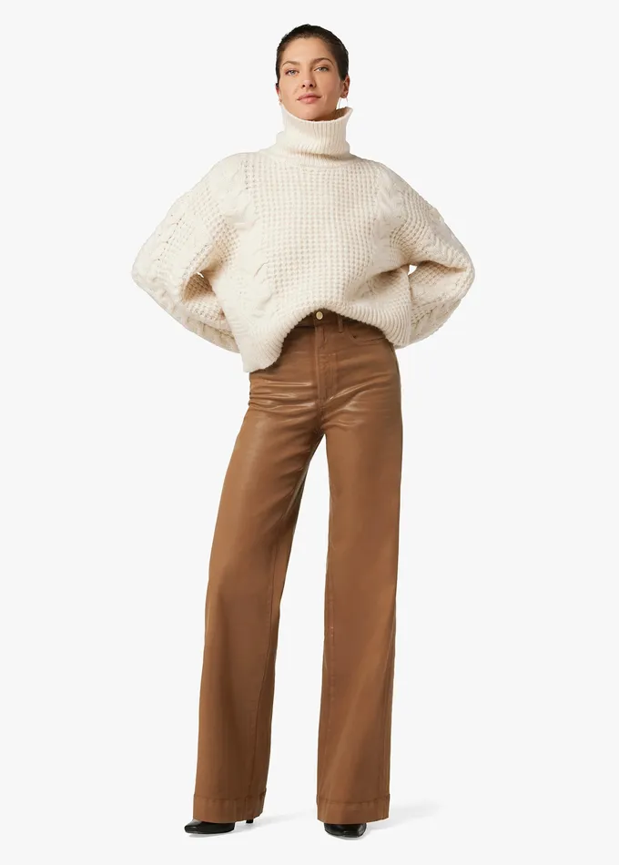 THE MIA Leather Brown Women Wide Leg Joe8217s Jeans