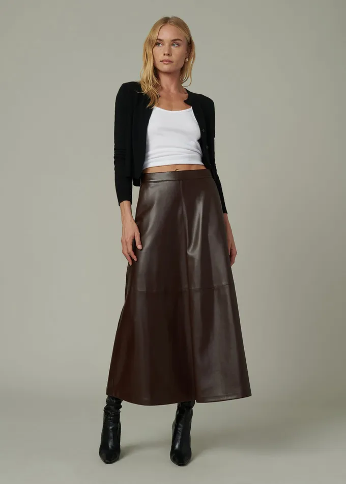 THE TAVI VEGAN LEATHER SKIRT Coffee Bean Skirts Joe8217s Jeans Women