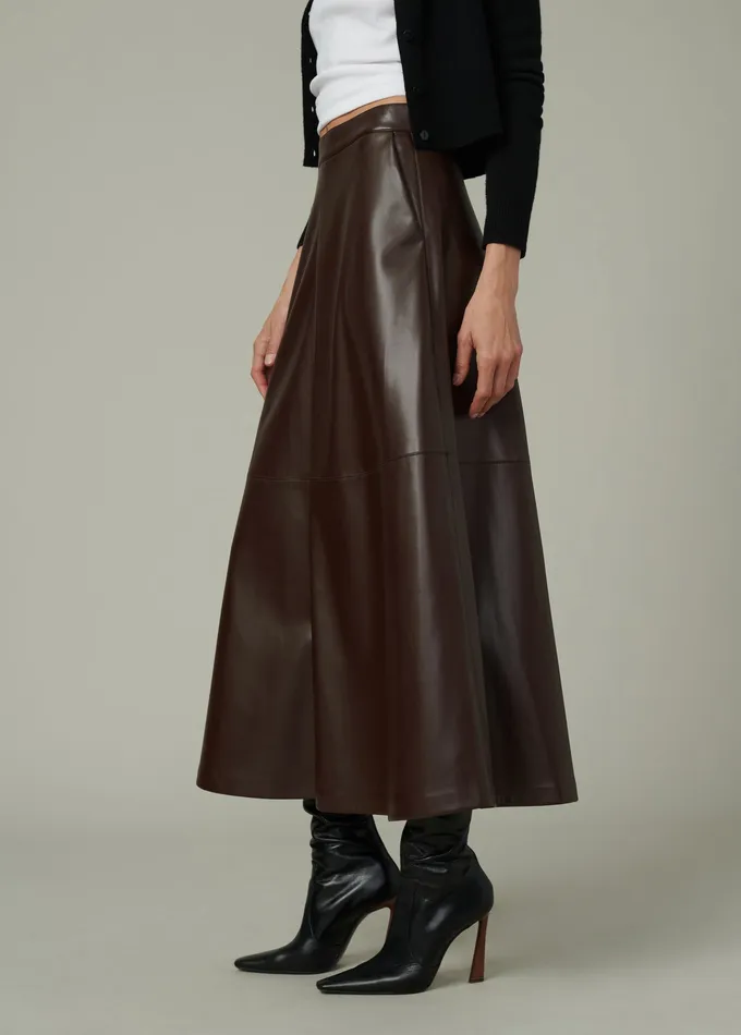 THE TAVI VEGAN LEATHER SKIRT Coffee Bean Skirts Joe8217s Jeans Women