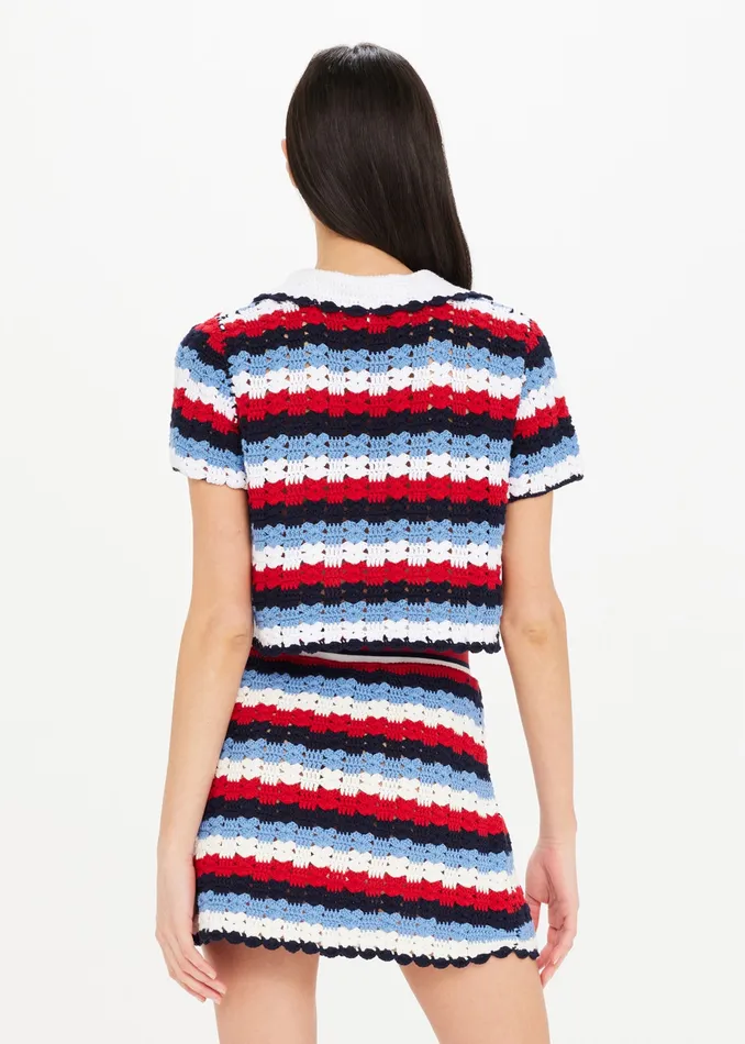 THE UPSIDE CHANTILLY CROCHET EZRA SHIRT Women Shirts and Tanks THE UPSIDE CHANTILLY CROCHET EZRA SHIRT Women Shirts and Tanks