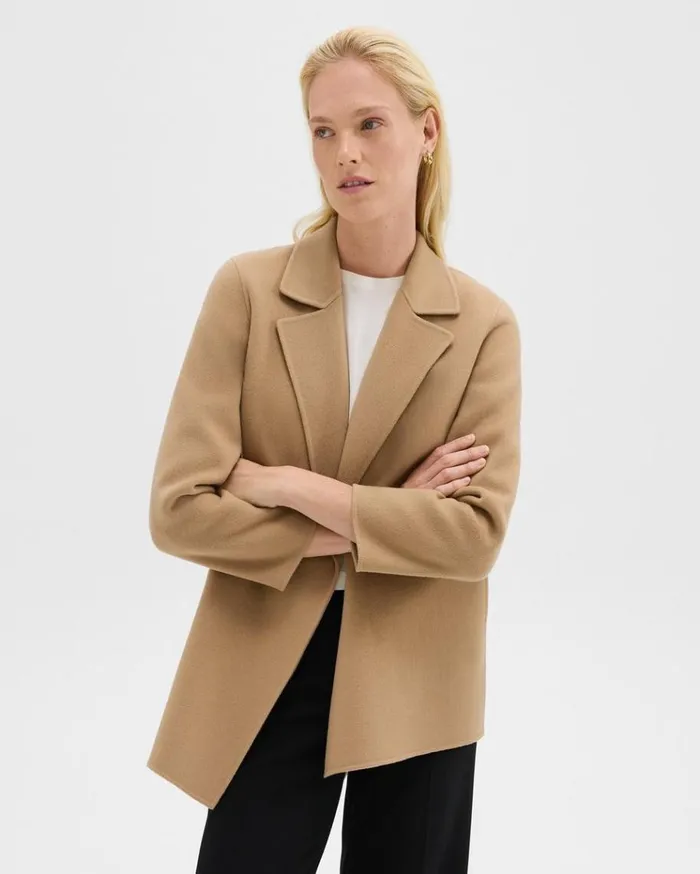 Theory Clairene Jacket In DoubleFace WoolCashmere New Camel Women Outerwear