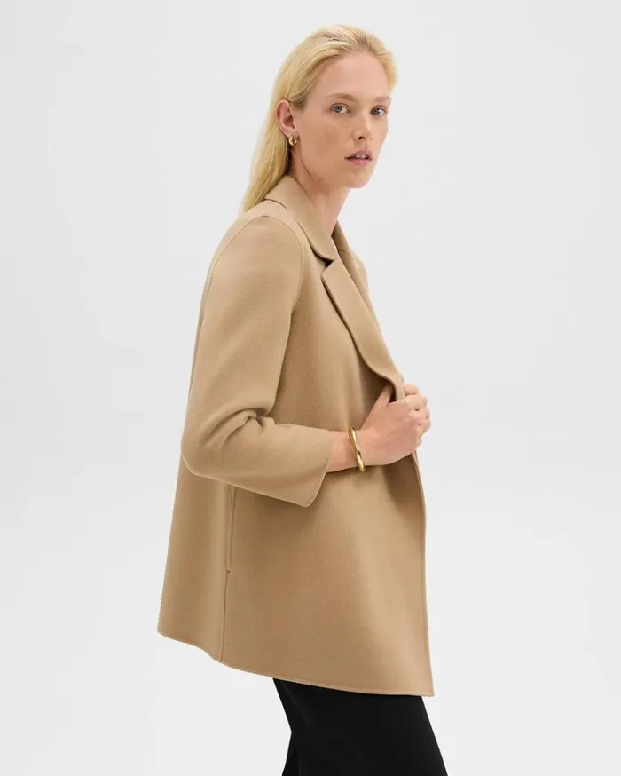 Theory Clairene Jacket In DoubleFace WoolCashmere New Camel Women Outerwear