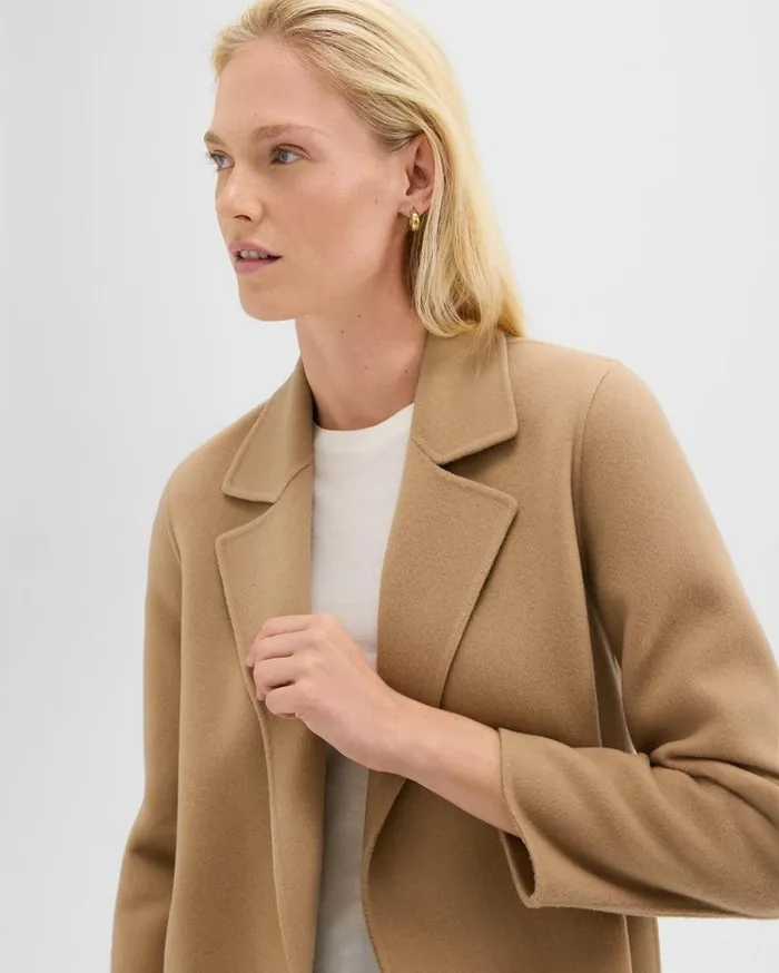 Theory Clairene Jacket In DoubleFace WoolCashmere New Camel Women Outerwear