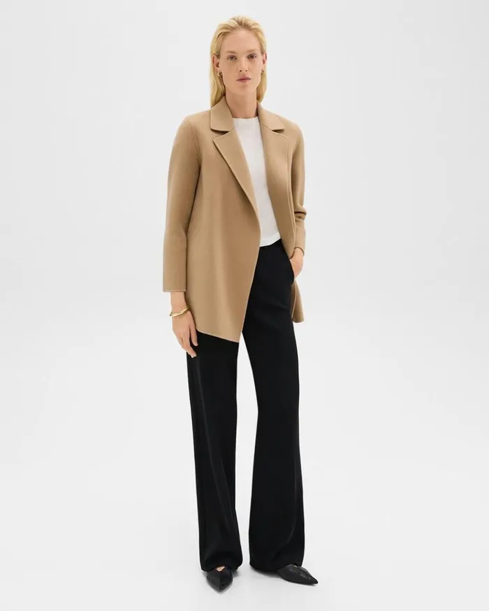 Theory Clairene Jacket In DoubleFace WoolCashmere New Camel Women Outerwear
